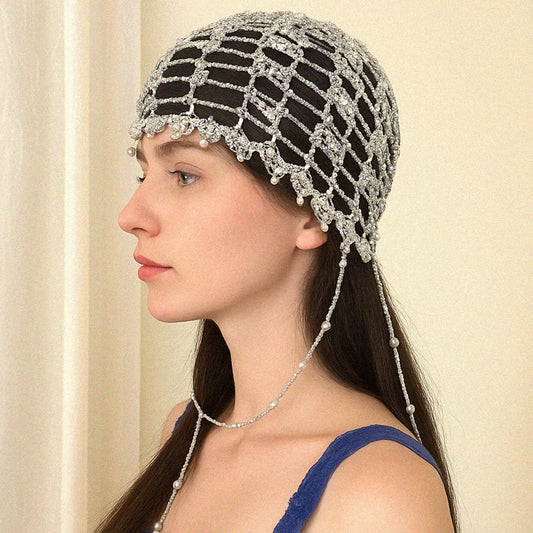 Silverveil – Limited Edition Silver Pearl Knit Hat