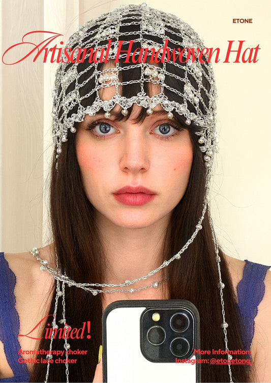Silverveil – Limited Edition Silver Pearl Knit Hat