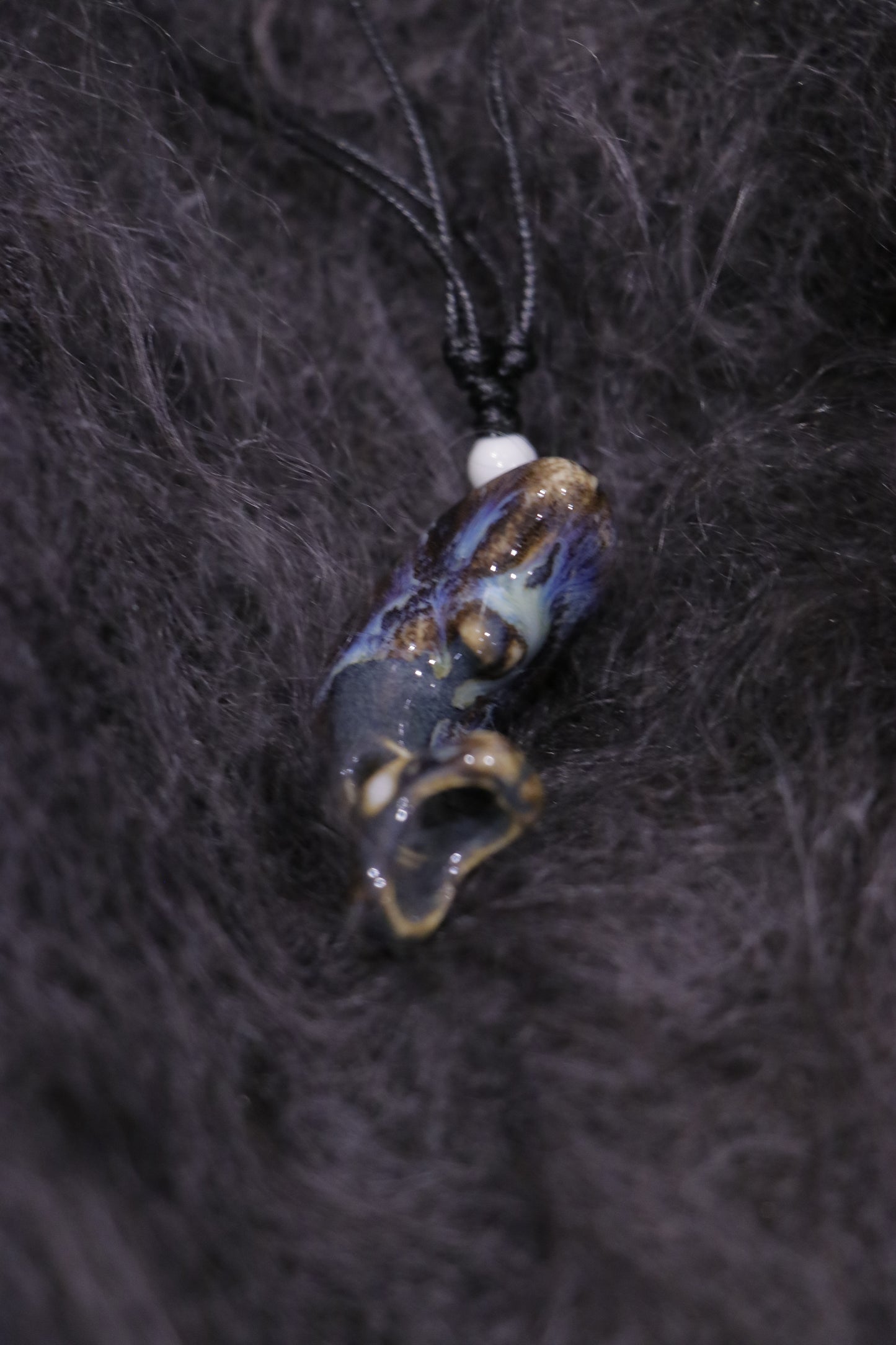 Song of the Tidal Spirit - Ceramic Dolphin Flute Amulet