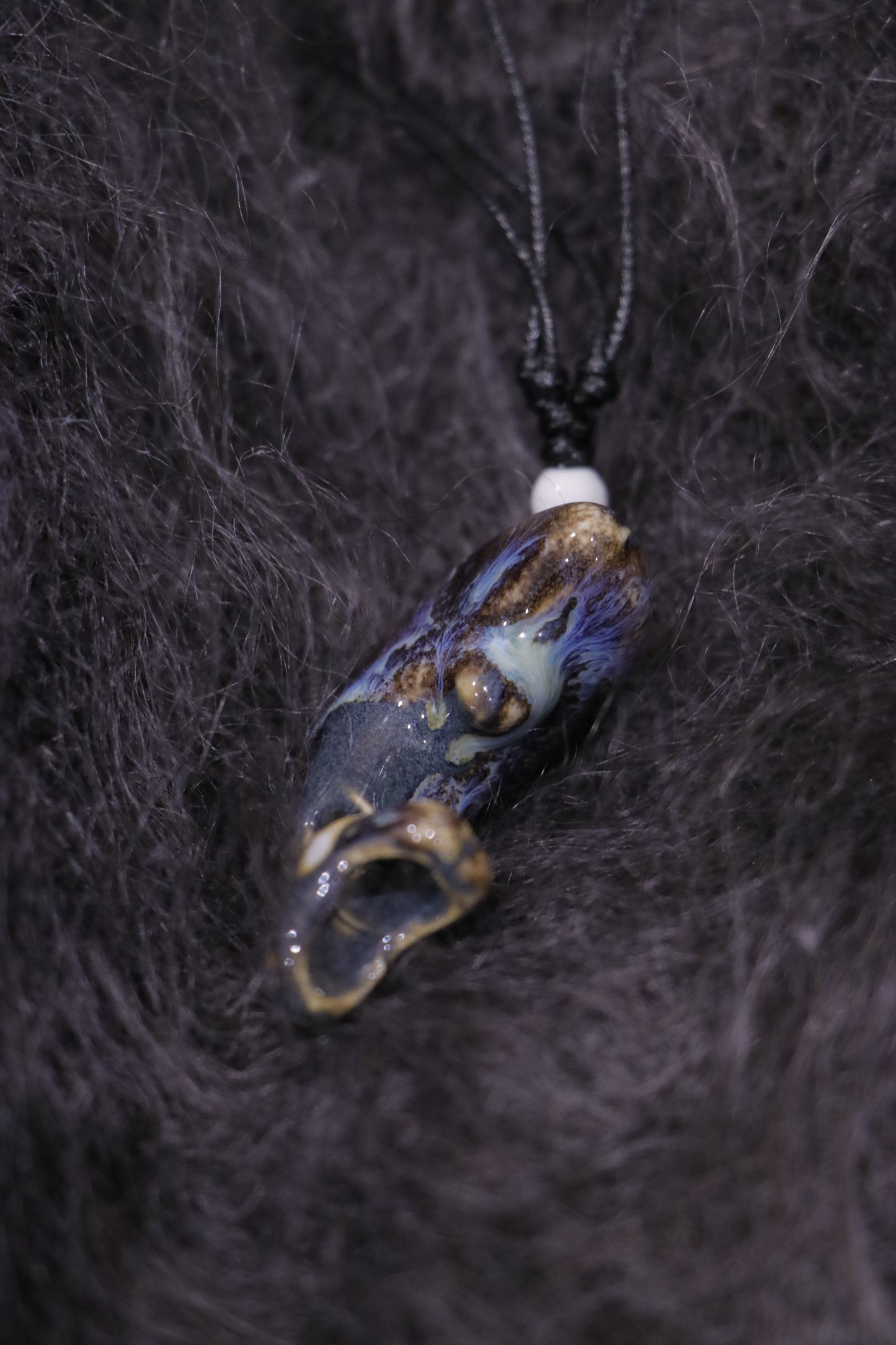 Song of the Tidal Spirit - Ceramic Dolphin Flute Amulet