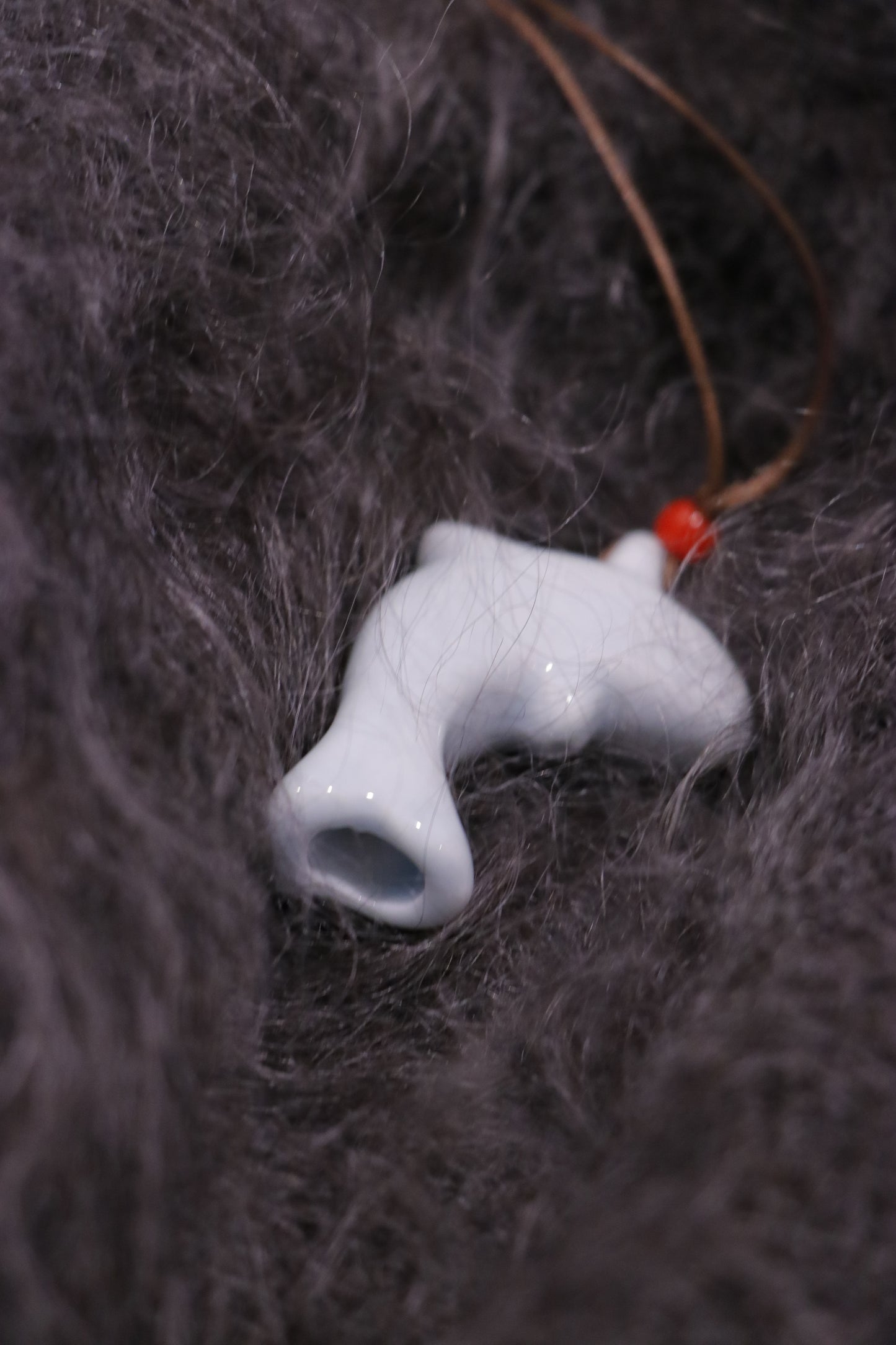 Song of the Tidal Spirit - Ceramic Dolphin Flute Amulet