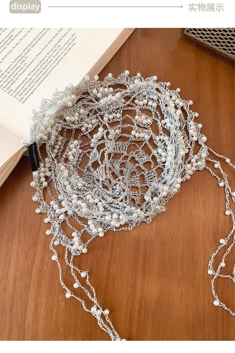 Silverveil – Limited Edition Silver Pearl Knit Hat